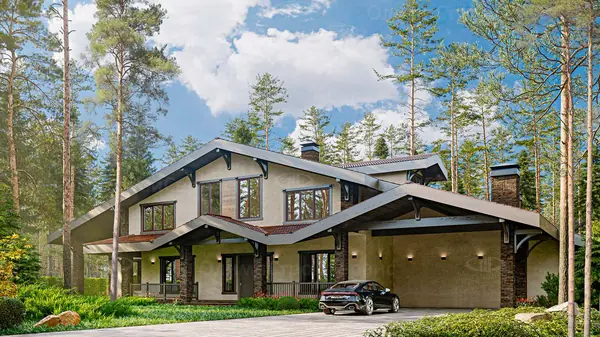 2-этажный дом «Брайль» в стиле Шале