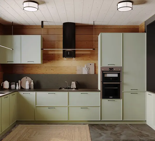 Кухня в загородном доме.