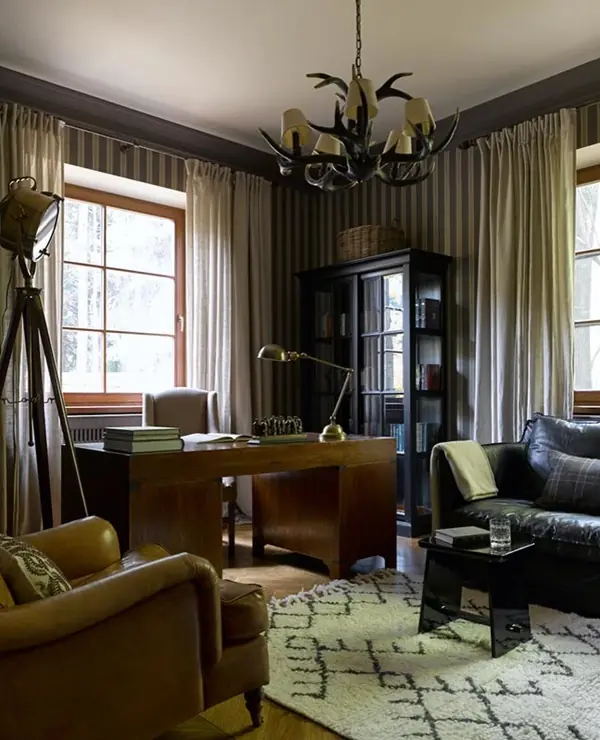 Кабинет, Дом в Подмосковье (Проект Марии Пилипенко и Екатерины Федоровой)