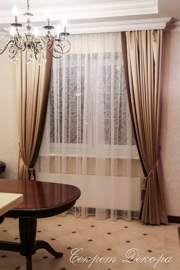 Дизайн штор в загородном доме