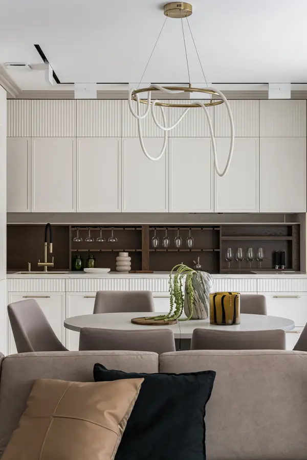 Фото кухни-гостиной в ЖК Ньютон