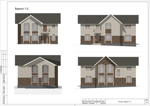 Эскизный проект коттеджа в Красницах, Лен. область