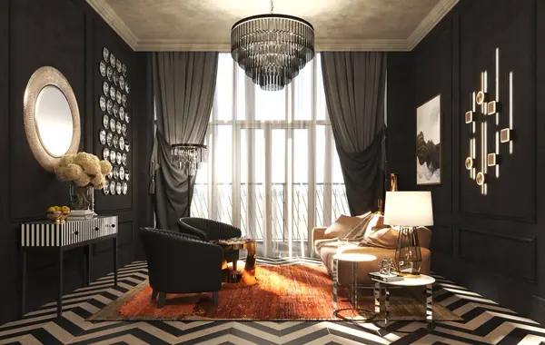 Дизайн интерьера сигарной комнаты