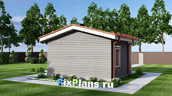 Проект одноэтажного дома 7х6м S32м2 F-15542