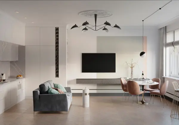 Дизайн-проект трехкомнатной квартиры в ЖК "Платинум"