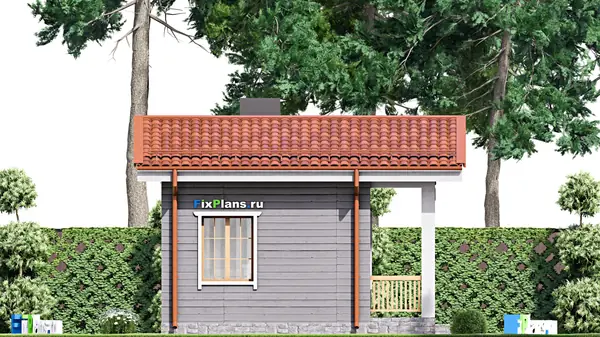 Проект одноэтажного дома 7х6м S32м2 F-15542