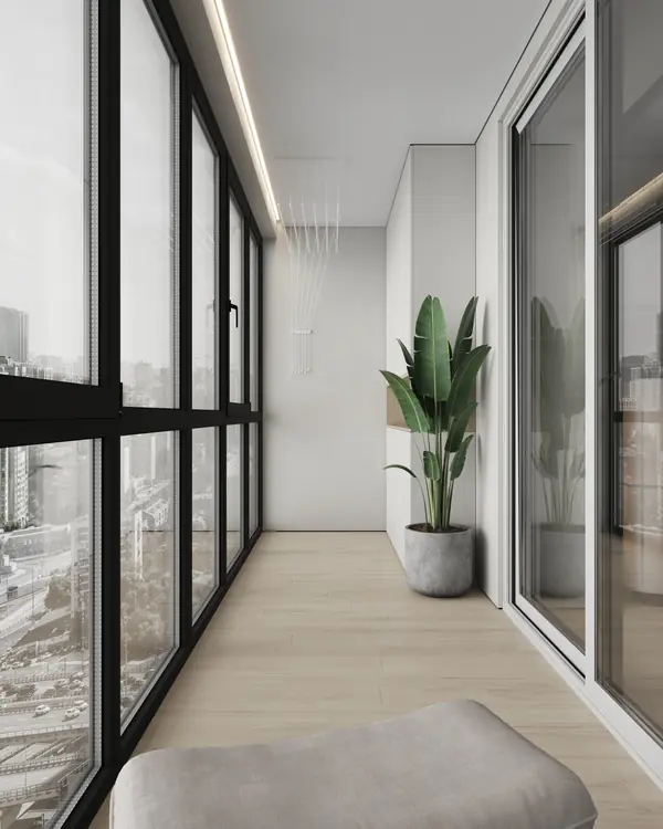 ЖК «Зенит», современный интерьер квартиры, построенный на контрастах