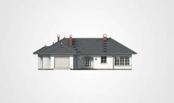 Проект одноэтажного дома с гаражом - 154 кв.м. (3 просторные спальни).