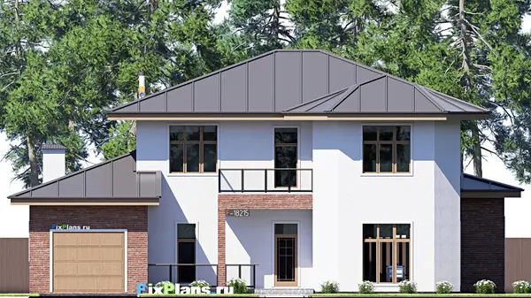 Проект двухэтажного дома 18х19 м S349м2 F-18215