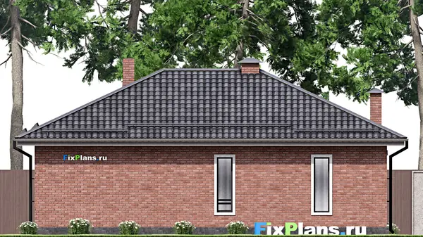 Проект одноэтажного дома 7х6м S32м2 F-15542