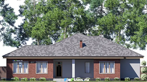 Проект одноэтажного дома 16х21м S203м2 F-18197