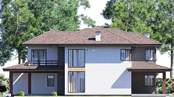 Проект двухэтажного дома 13х20 м S271м2 F-17252