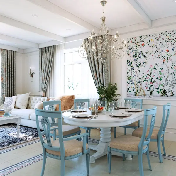 Дизайн проект частного дома в Московской области в стиле современный прованс