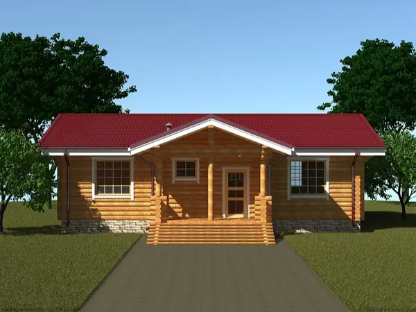 Проект дома из оцилиндрованных бревен №279