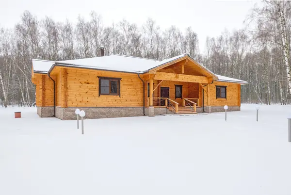 Дом из клееного бруса по проекту "Занино"