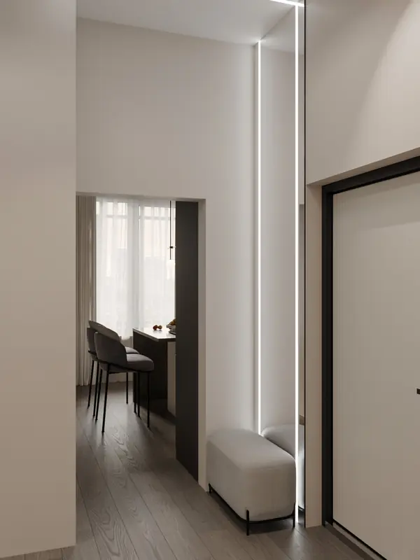 Светлая квартира для семьи из двух человек