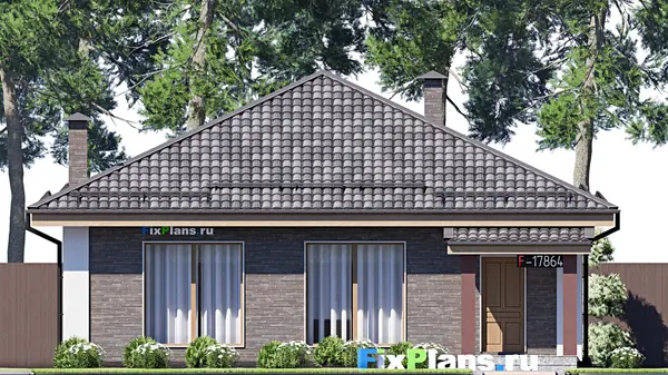 Проект одноэтажного дома 13х11м S105м2 F-17864