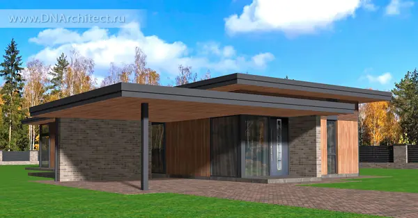 Проект одноэтажного дома L-161-D