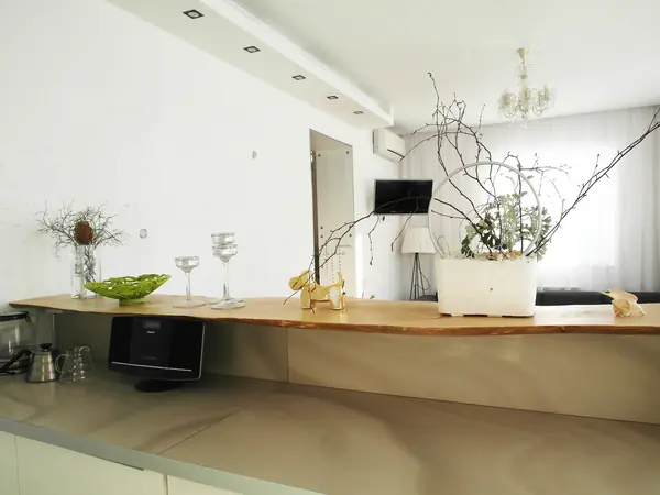 Кухня-гостиная в загородном доме