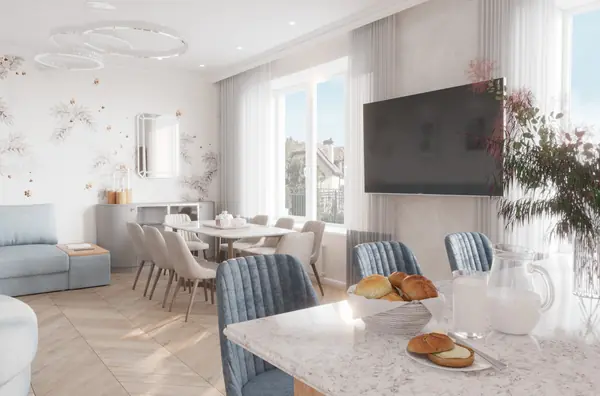 Дизайн интерьера двухэтажного дома 120 кв.м.