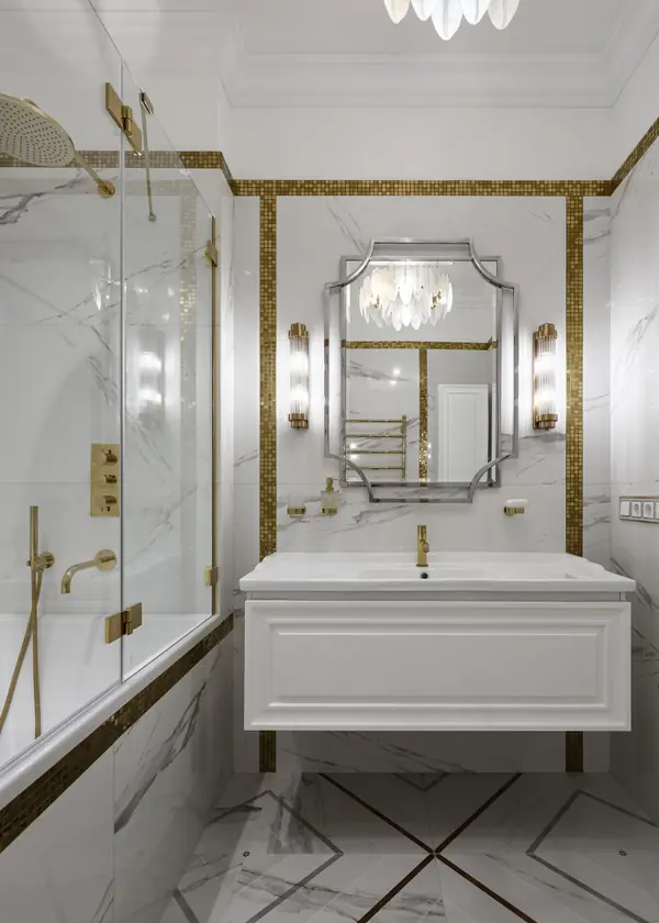 Реализованный дизайн-проект квартиры 90 кв.м.в стиле неоклассика