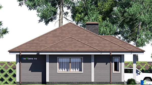 Проект одноэтажного дома 12х15м S120м2 F-17027