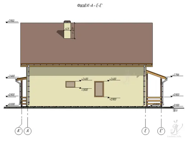 Эскизный проект индивидуального двухэтажного жилого дома в г. Рыбинск