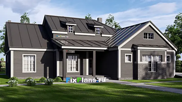 Проект одноэтажного дома 21х19м S255м2 F-17081