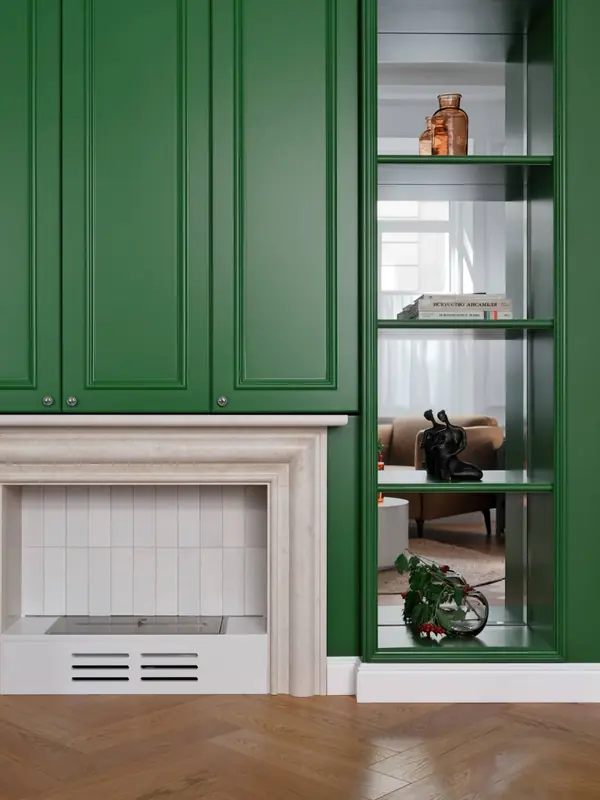 Дизайн и ремонт квартиры в Пречистенском переулке — Зелёный лейтмотив