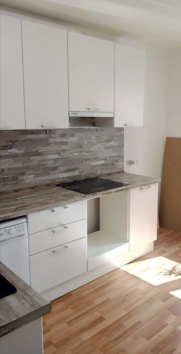 Белая кухня сканди угловая