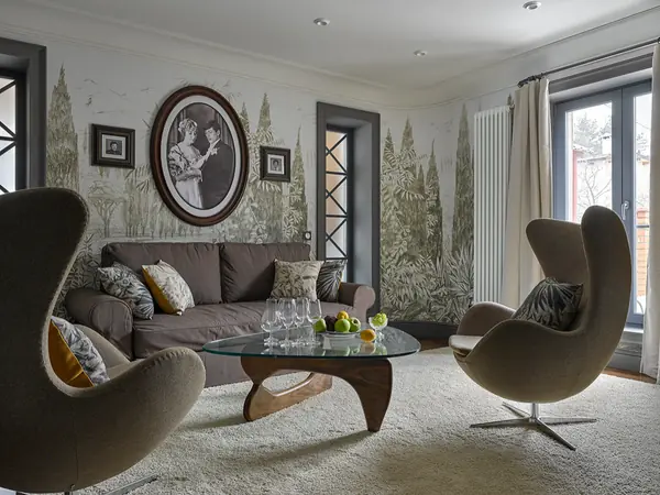 "Обнимающая" гостиная от студии "А3".