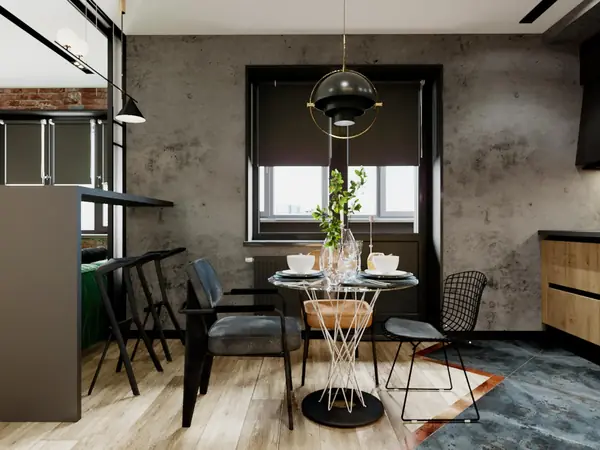 Кухня-гостиная для молодого креативного человека