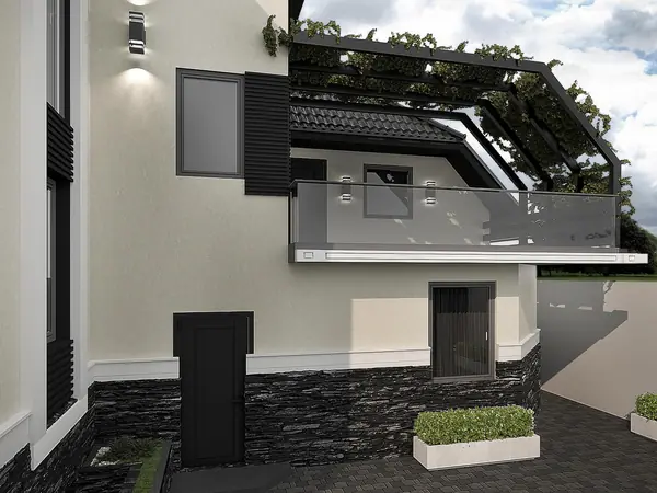 Дом с ландшафтом