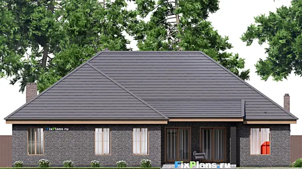 Проект одноэтажного дома 20х18м S241м2 F-16955