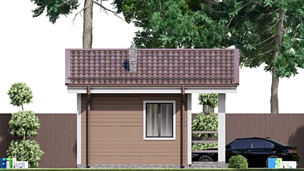 Проект одноэтажного дома 6х5м S15м2 F-15623