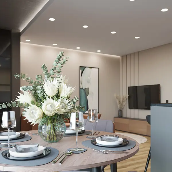 Дизайн-проект первого этажа дома в г. Томск, площадью 65 кв.м.