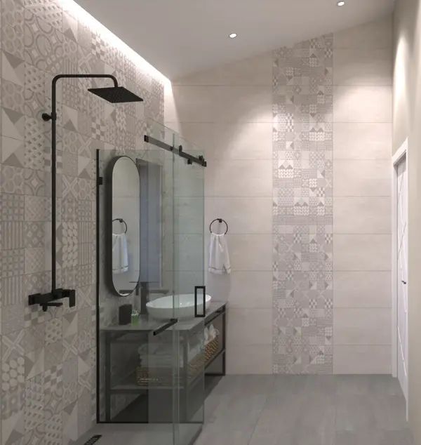 Визуализация санузла для проекта гостевого дома барнхауз