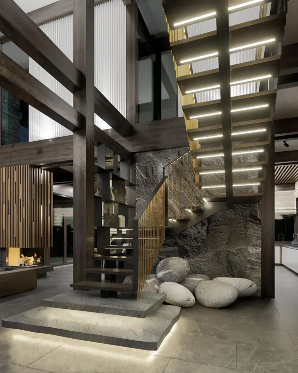 Living room/Stair hall (Forest line)