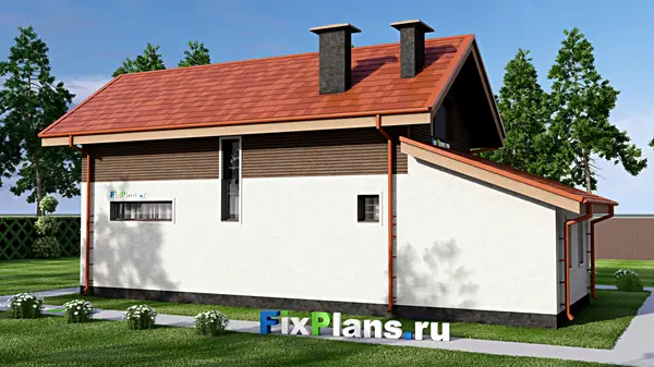 Проект дома с мансардой 10х14 м S109м2 F-15443