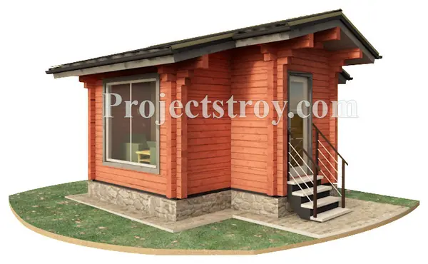 Баня из клееного бруса 4.5 х 4.7 м