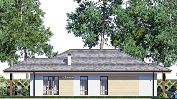 Проект одноэтажного дома 10х19м S123м2 F-18080