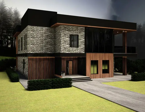 Фасад  частного дома 5 бригада