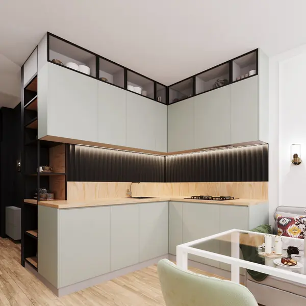 Интерьер 45 кв.м. стиль минимализм.