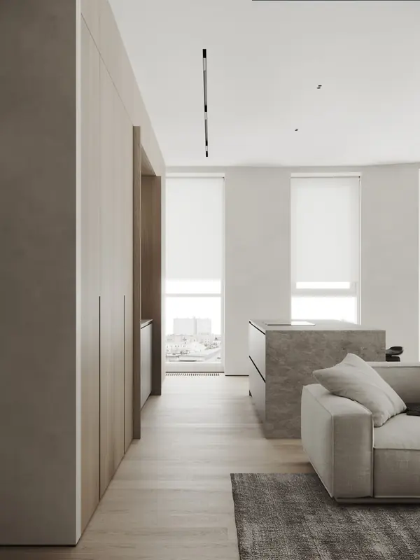Квартира 144,8 m в стиле современный минимализм