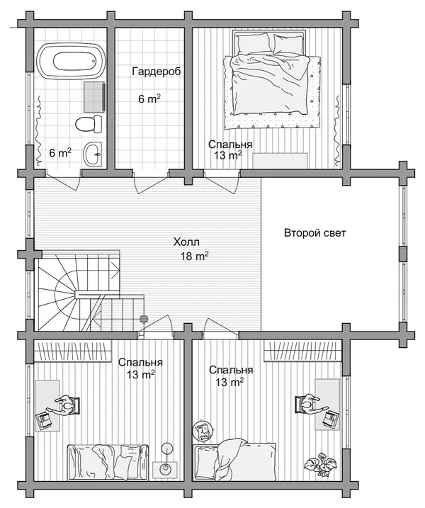 Загородный дом из бруса