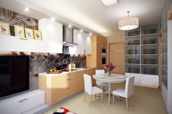 Kitchen and living room