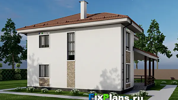 Проект двухэтажного дома 12х13 м S202м2 F-8684