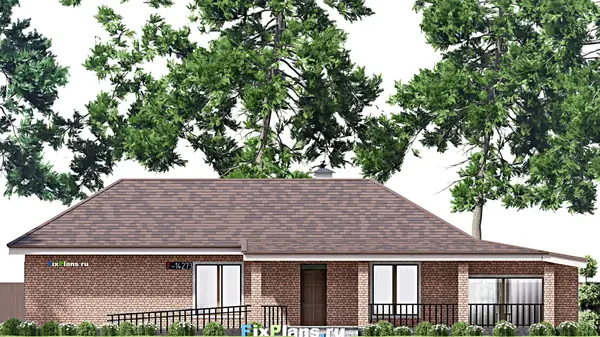 Проект одноэтажного дома 15х21м S208м2 F-14273