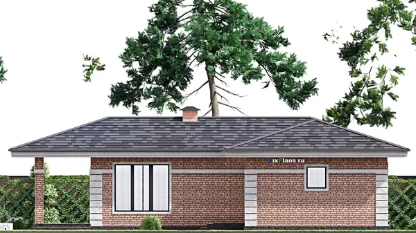 Проект одноэтажного дома 15х11м S104м2 F-15344