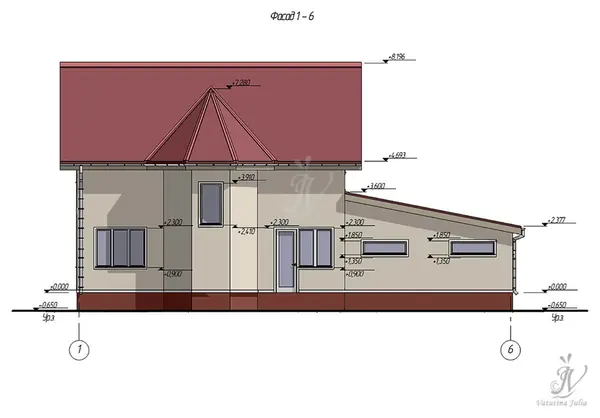 Эскизный проект индивидуального двухэтажного жилого дома в Сергиево-Посадском ра